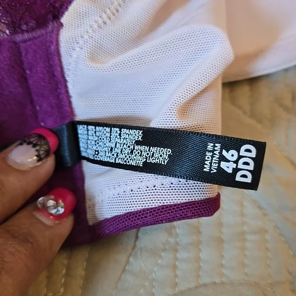 Torrid Lace Lightly Lined Balconette Bra - Size 46DDD - Picture 6 of 6